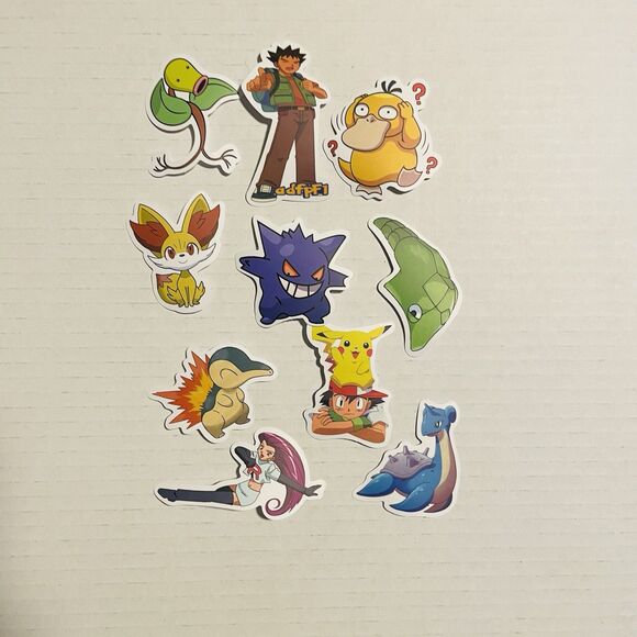 50 Pcs Pokemon Sticker Decals Great Giveaway Items For Streaming Shows - Picture 2 of 5